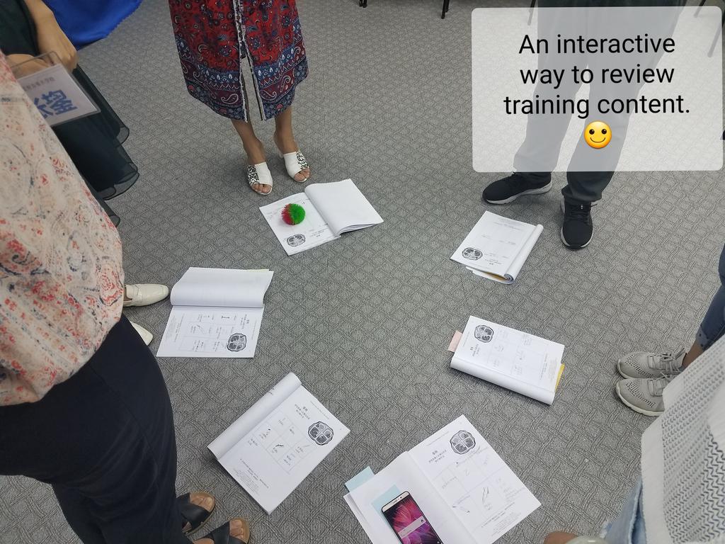 GoInteractiveKP's tweet photo. Ball toss review - 1 of the accelerated learning strategies I taught in "Training from the Back of the Room" workshop for #trainers and #teachers. #trainingstrategies #teachingstrategies #reviewstrategies https://t.co/3wTZH9GlOC
