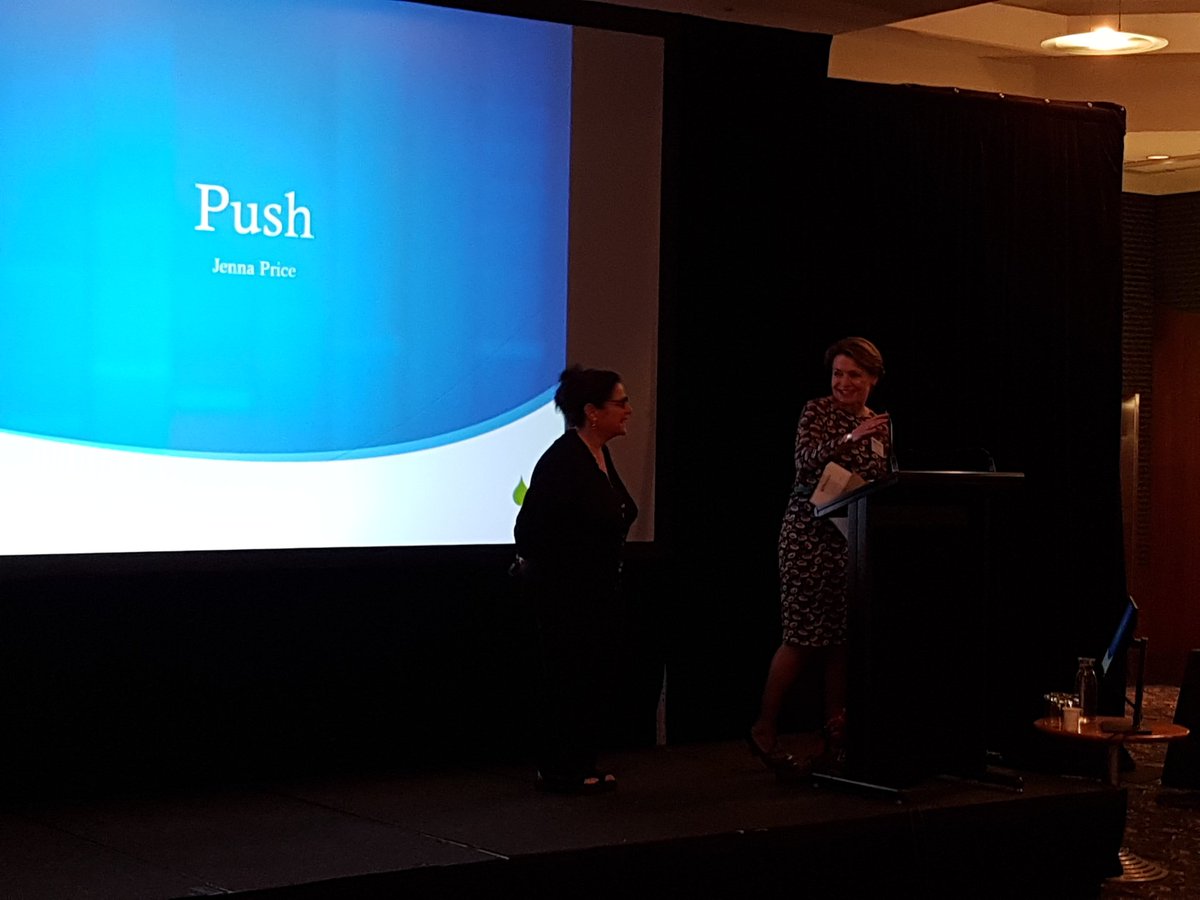 Listening to the fabulous <a href="/JennaPrice/">Dr Jenna Price</a> talking about being a pushy woman to a room full of midwives #ACMNSW2018