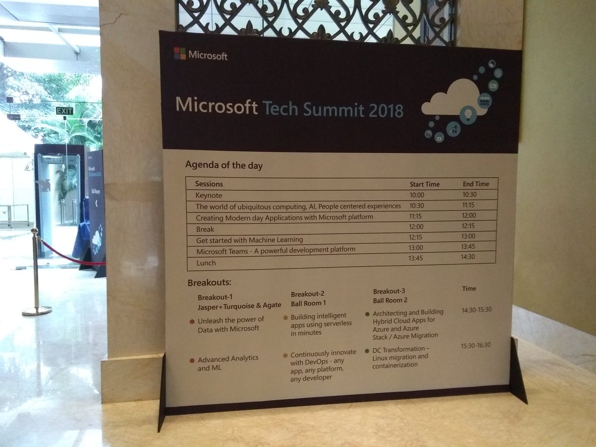 sandeepchads's tweet image. What&apos;s happening at the #MicrosoftTechSummit today #Bengaluru. #artificialintelligence #AI #DevOps #Azure #Cloud #MicrosoftTeams #MachineLearning