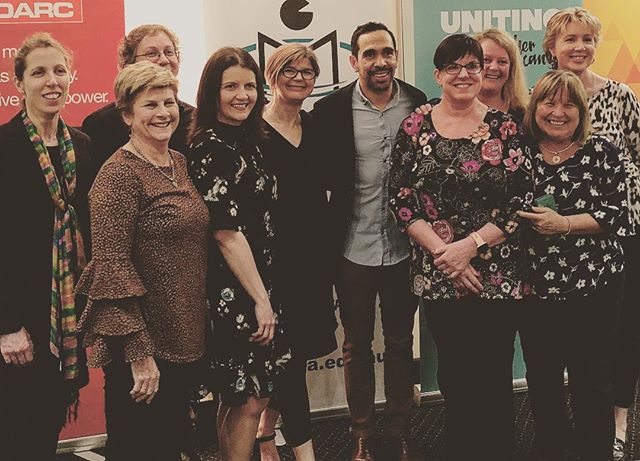 AdultLearningAu's tweet photo. Eddie Betts sounds like he inspired his audience last night talking about his own struggles with reading and writing as an adult. #AdultLiteracy #ALW2018 MT @aldershot: Adult learners' week awards.  Eddie was inspirational. https://t.co/7LdTdwmyH4 https://t.co/VvbrXDVBoi