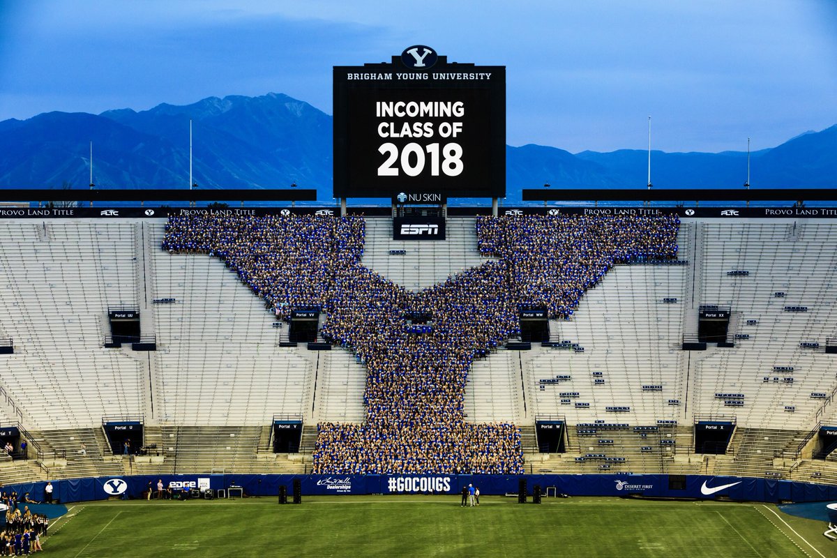 BYU's tweet image. BYU incoming class of 2018, you are The Y. #BYU #BYUNSO