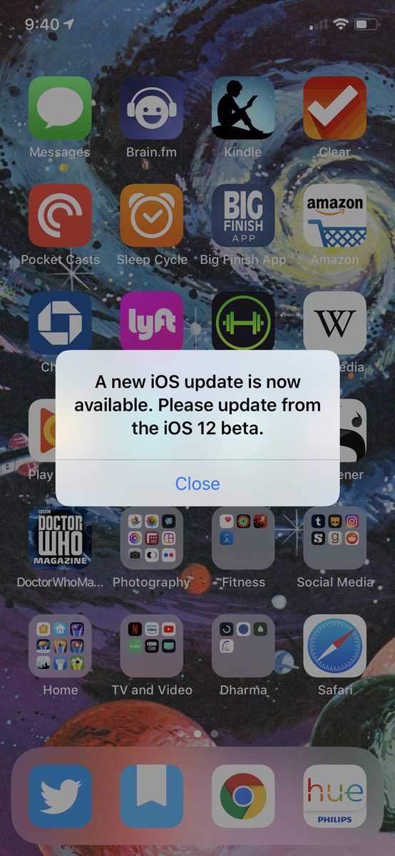 dlestarjette's tweet image. My phone is repeatedly lying to me. 😂😂😂 #iOS12 #iOS12beta #betasoftware #pleaseupdate #Apple