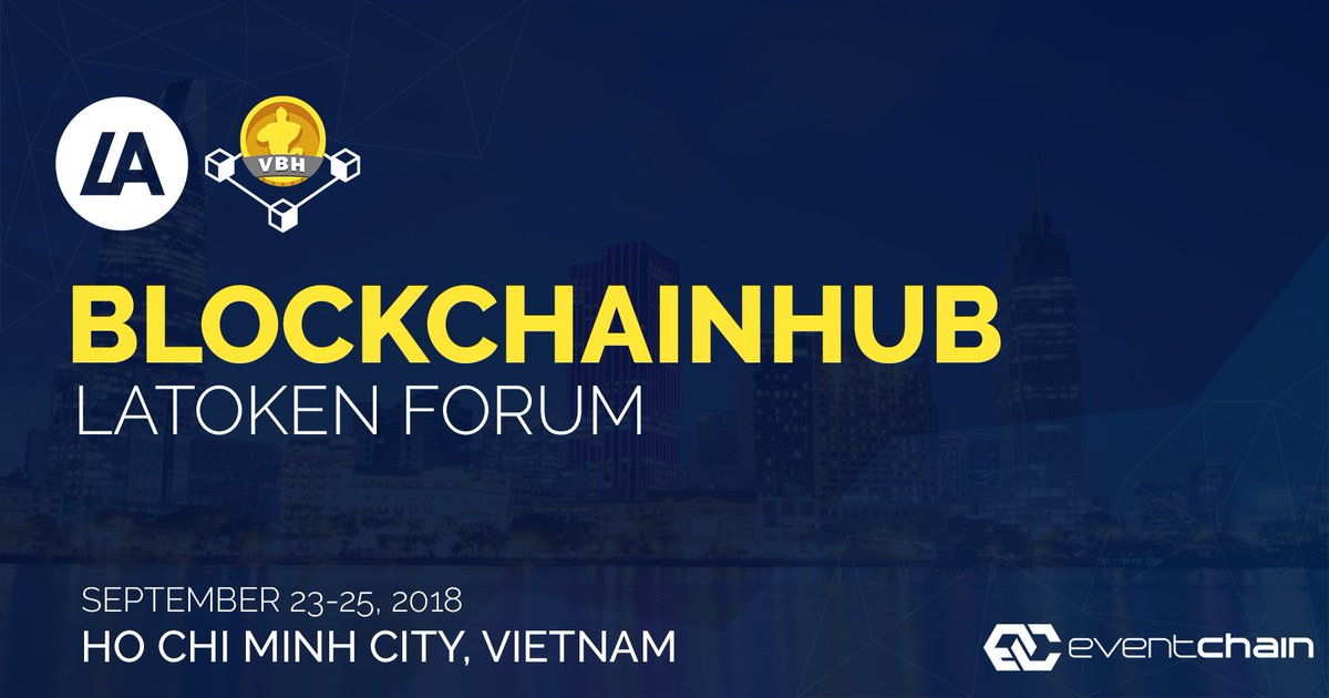 EventChain_io's tweet image. EventChain is excited to participate at the LAToken forum blockchain hub in Vietnam. See more on our involvement at eventchain.io
@latokens #blockchain #latoken #eventchain