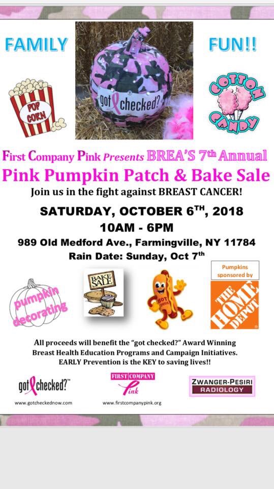 mikePellaNY's tweet photo. Pink Pumpkin Patch 2018 is underway. Save the date.#gotchecked https://t.co/zQtWWkrtKg