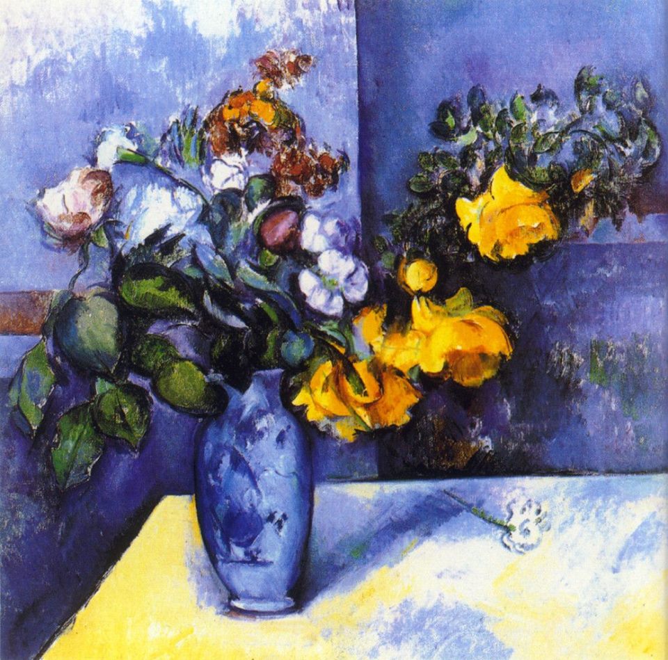 Cirosata Bolarc On Twitter Paul Cezanne Flowers In A Blue
