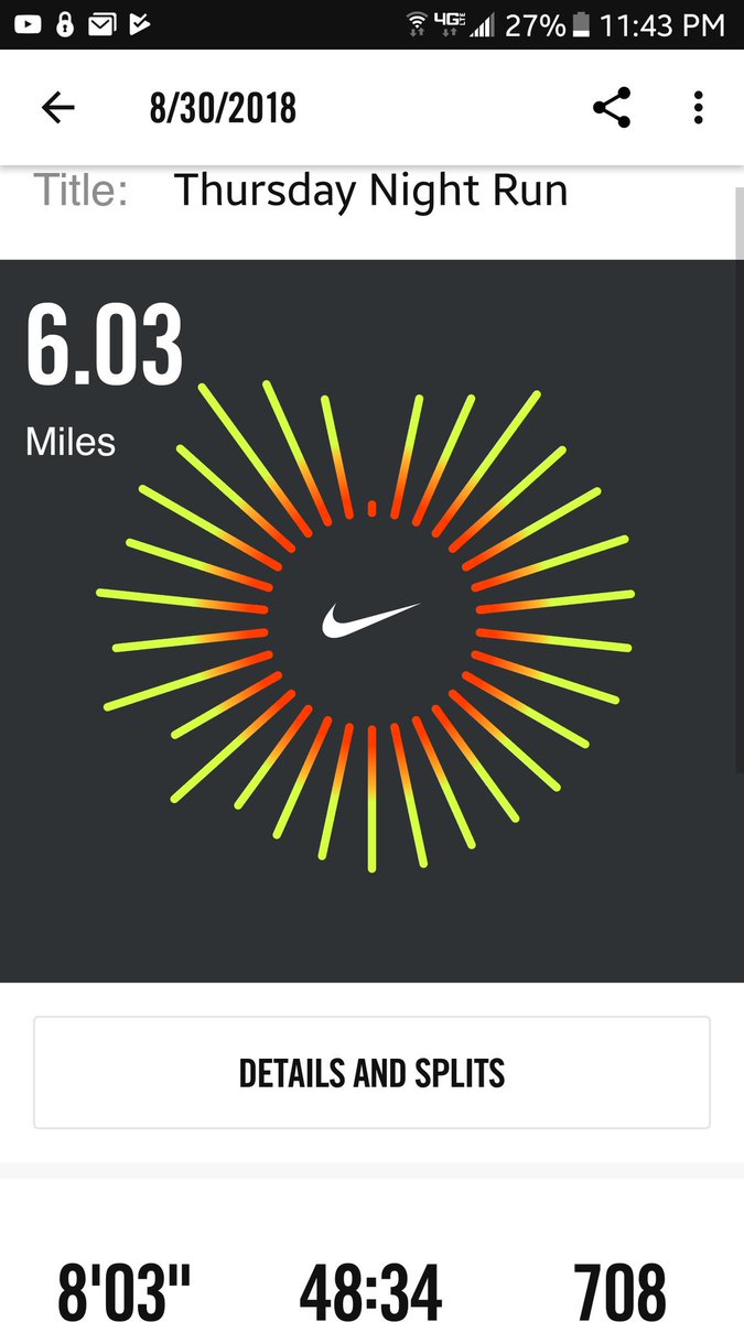 6 treadmill miles and feeling great! #running #earthathon #RunderfulRunners #brooksrunning