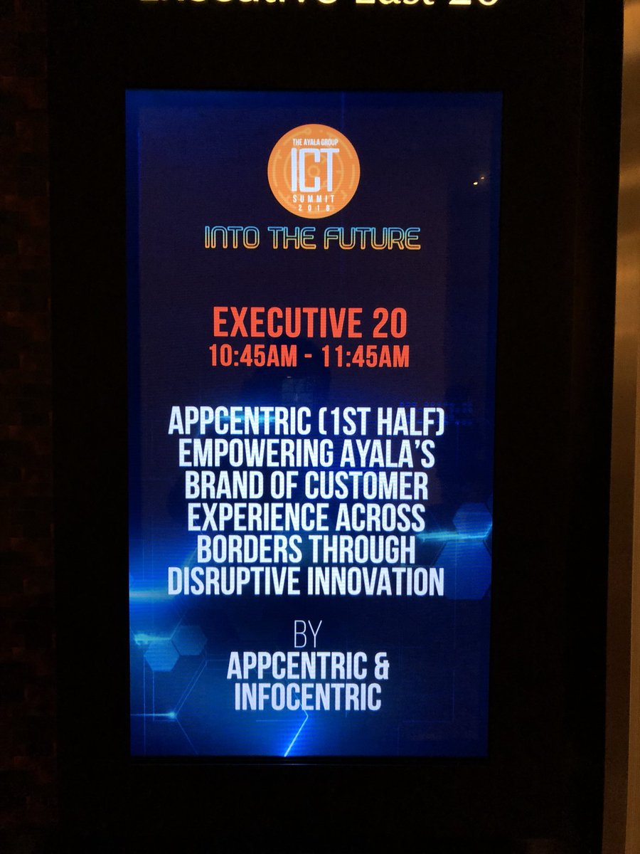 AppcentricPH's tweet image. A successful session with the top executives here in the #AyalaICTSummit2018 . Excited for the next steps #intothefuture .
#appcentricPH
@InfocentricPH