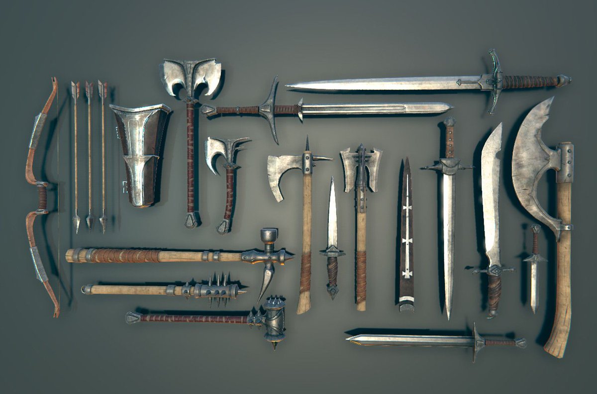 This awesome pack contains 19 high quality different models of medieval wea...