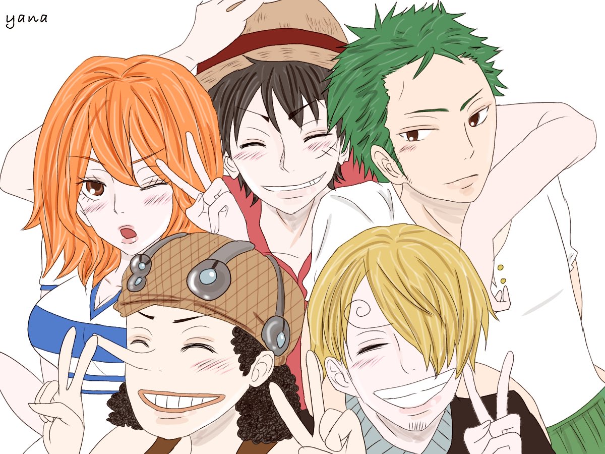 やな 低浮上気味 No Twitter 東5人組と現在のショット ゾロナミが大好きだけど やっぱり全員大好き ルフィ サンジ ウソップ ロビンのいい笑顔が描けて満足 平成最後の夏限定ワンピース好きと繋がりたい ワンピースクラスタさんと繋がりたい