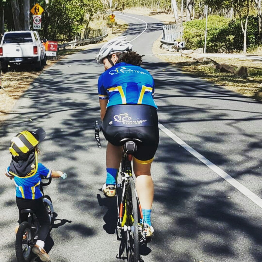 Bit of course reconnaissance for Challenge the Mountain tomorrow... 5km climb at 10% 👊👍🚴💨 #mummyanddaughter