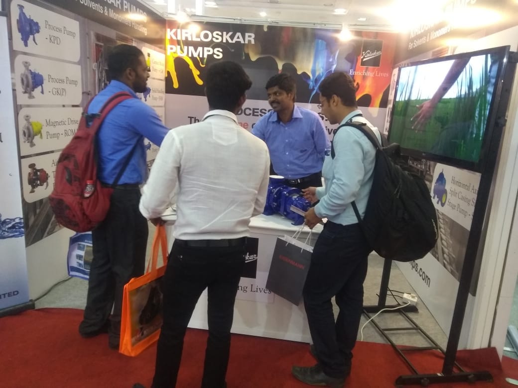 KBLPumps's tweet image. KBL is participating in the 3rd edition of the Surface &amp;amp; Coating Expo 2018 in Chennai where we are displaying our most prominent process pump, KPD, used for industrial applications. Here’s a glimpse of some of the visitors at our stall at the event. #KirloskarPumps #ProcessPumps