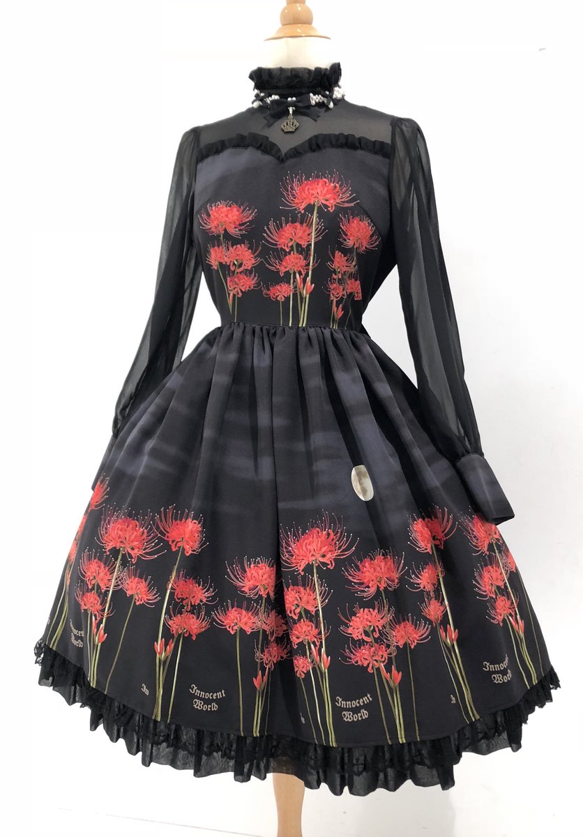 A7 美品　イノセントワールド　彼岸花　ロングワンピース　お月見　十五夜 お月様と彼岸花♡本日発売♡Innocent World | chou-chouange
