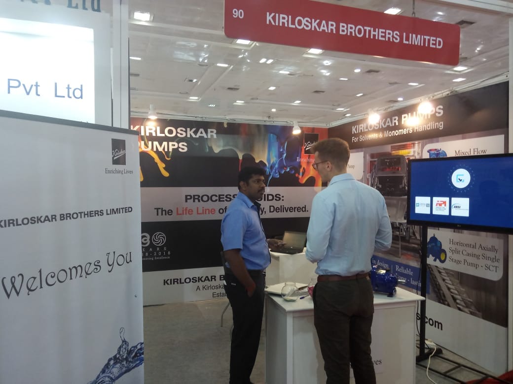KBLPumps's tweet image. KBL is participating in the 3rd edition of the Surface &amp;amp; Coating Expo 2018 in Chennai where we are displaying our most prominent process pump, KPD, used for industrial applications. Here’s a glimpse of some of the visitors at our stall at the event. #KirloskarPumps #ProcessPumps