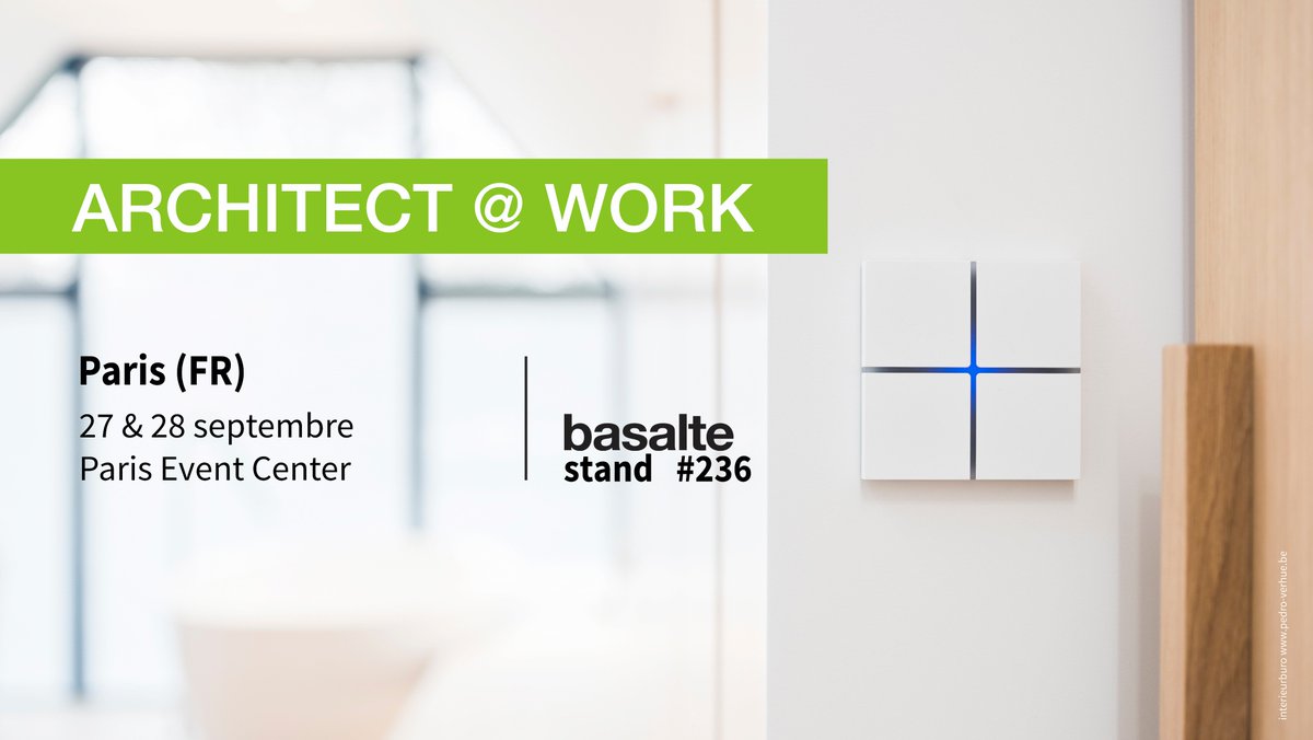 🙌 We're also exhibiting at Architect@Work in Paris on 27 &amp; 28 September! Definitely stop by our Basalte booth #236, we're happy to show you around! #ATWFR #basalte #paris #architectatwork