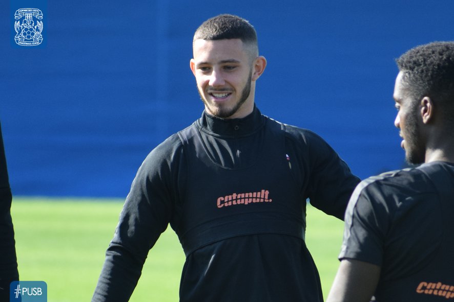 Coventry_City's tweet image. 📷 Conor Chaplin takes part in his first #SkyBlues traning session this morning, as the squad prepares for tomorrow's home game against Rochdale. #PUSB #RiseTogether