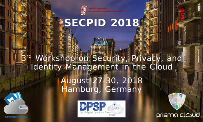 prismacloud's tweet photo. Thank you for visiting our #ARES2018 activities: #SECPID workshop, Simone Fischer-Hübner keynote at #iPat and CryptSDLC presentation in #SAW session. @stephan_krenn @henrichpoehls @tloruens @CredentialH2020 @Trustee_EU https://t.co/VnxYXmQT66