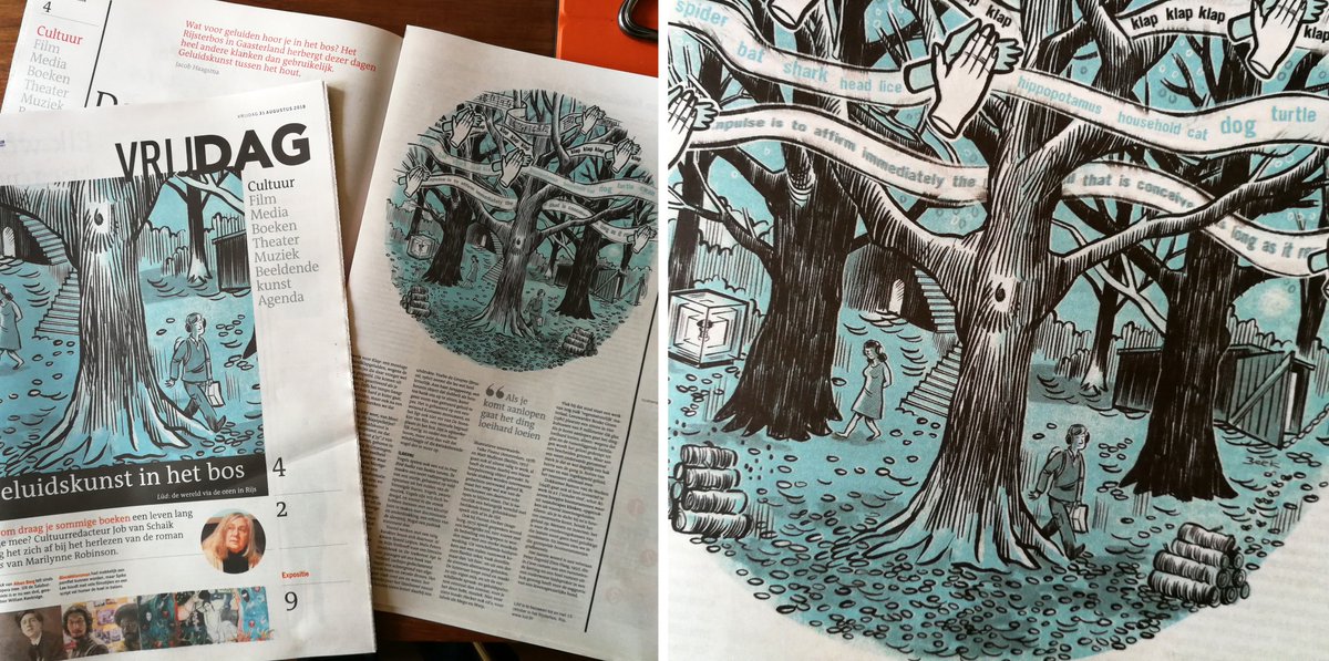 Vandaag groot in <a href="/lc_nl/">Leeuwarder Courant</a> en <a href="/dvhn_nl/">Dagblad van het Noorden</a> bij artikel van <a href="/jacobhaagsma/">Jacob Haagsma</a> over Lûd, Sound Art in Rijsterbos. Daar wordt ik dan stil van.