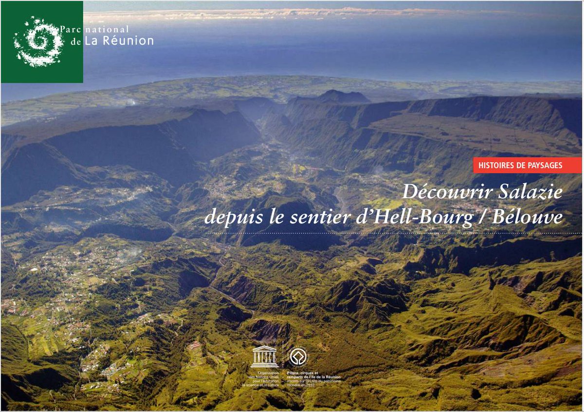 Le Parc National de la Réunion a publié de superbes livrets Histoires de Paysage sur les cirques de #LaReunion : Cilaos, Mafate, Salazie et... le paléocirque de Bébour ! inscrits au Patrimoine Mondial de l'#UNESCO, liens sur pedagogie.ac-reunion.fr/ouverture-educ…