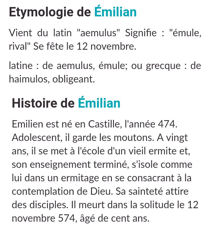 LDGenealogie's tweet photo. #1J1Prénom #Emilian
Vient du latin "aemulus" signifiant rival se fête le 12 Novembre.
2 Sosa ont porté ce prénom.
Emilian #PRUDON et Emilian #MUTIN tous deux sur le département de la @saoneetloire. https://t.co/d7xyTCP0yc