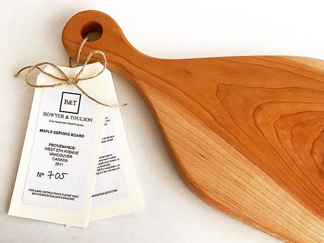 Every B&amp;T board comes with the provenance of the urban tree we repurpose. #bowyerandtoulson #intentionallyliving #houseandhome #housewarming #weddinggifts #madewell #livesimply