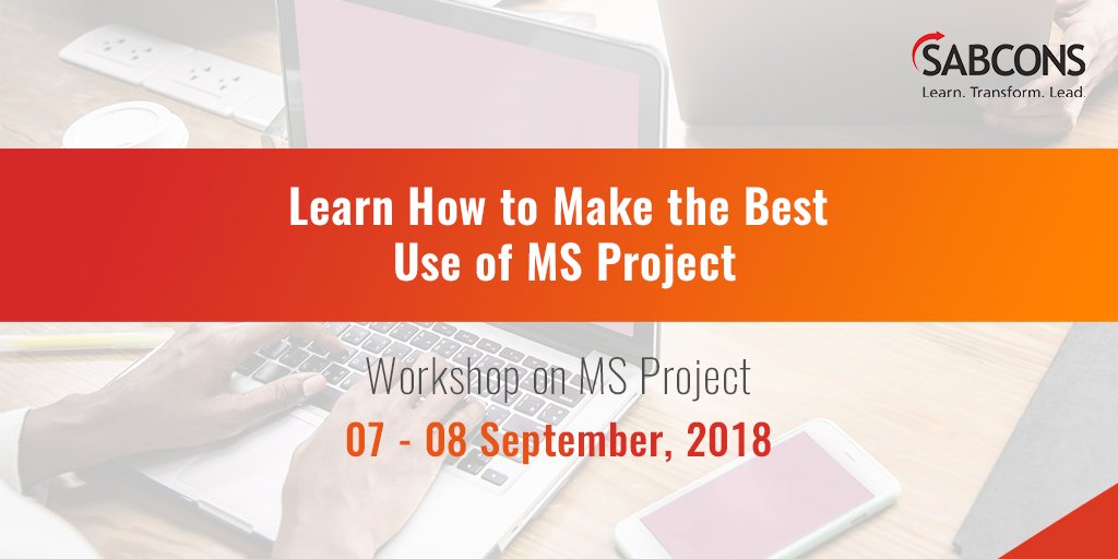 SABCONS's tweet image. Want to avoid hiccups with your #stakeholders? Manage your projects effectively with our MS Project program.
Visit: bit.ly/sabconmsproj1
#MSProjectTraining #ProjectManagerSkills #ProjectManager #Manager #Leader #MSProjectWorkshop