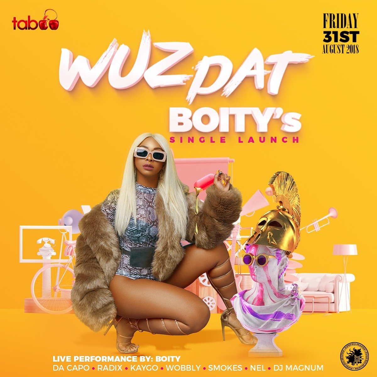 Mo_melodic's tweet photo. #WuzDat has been trending all night...that should let you know @Boity ain't come here to play. Let's celebrate her hit single #WuzDatSingleLaunch tonight @Taboo_jhb #superbooseason https://t.co/iNnftfHN3N