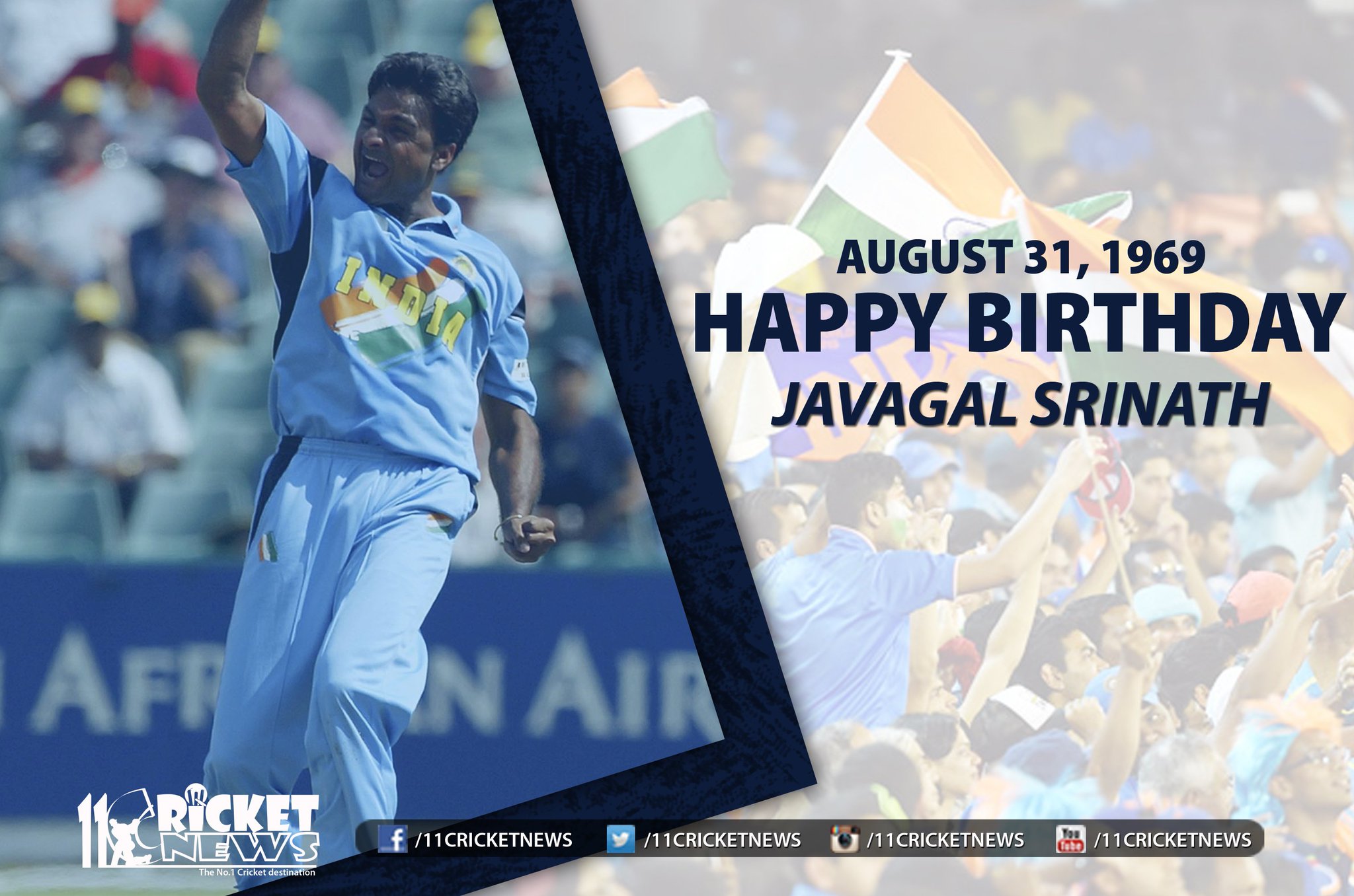 Happy Birthday \" Javagal Srinath\". He turns 49 today 