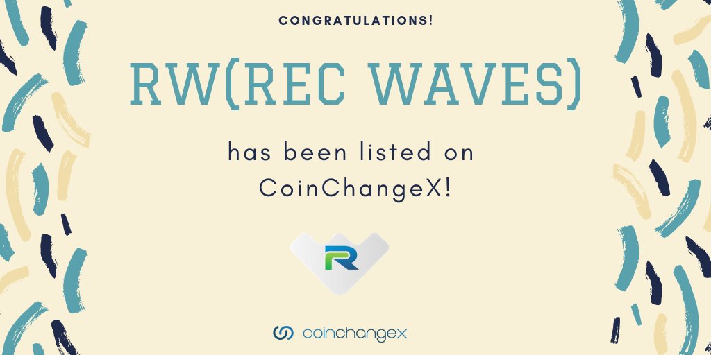 Listing Announcement

Welcome! REC WAVES (RW) <a href="/recwaves1/">recwaves</a> has been listed on CoinChangeX.

Trade at 👉👉  coinchangex.com/#!/trade/RW-ETH

#rw #exchange #trade #token #recwaves
