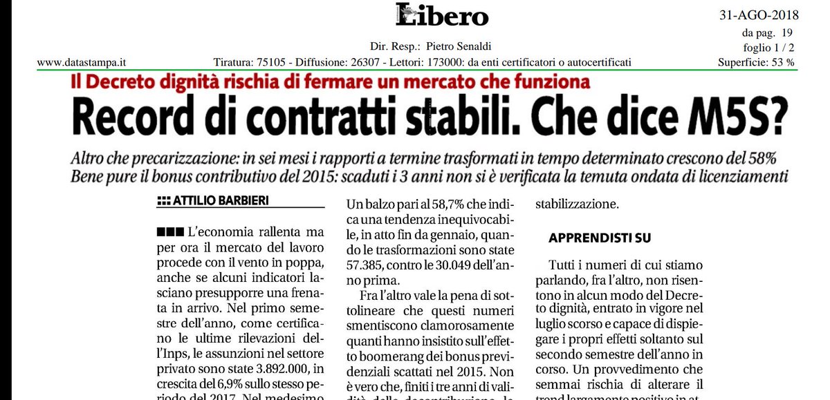 Mercato del #lavoro. E tu cosa ci vedi? #Inps