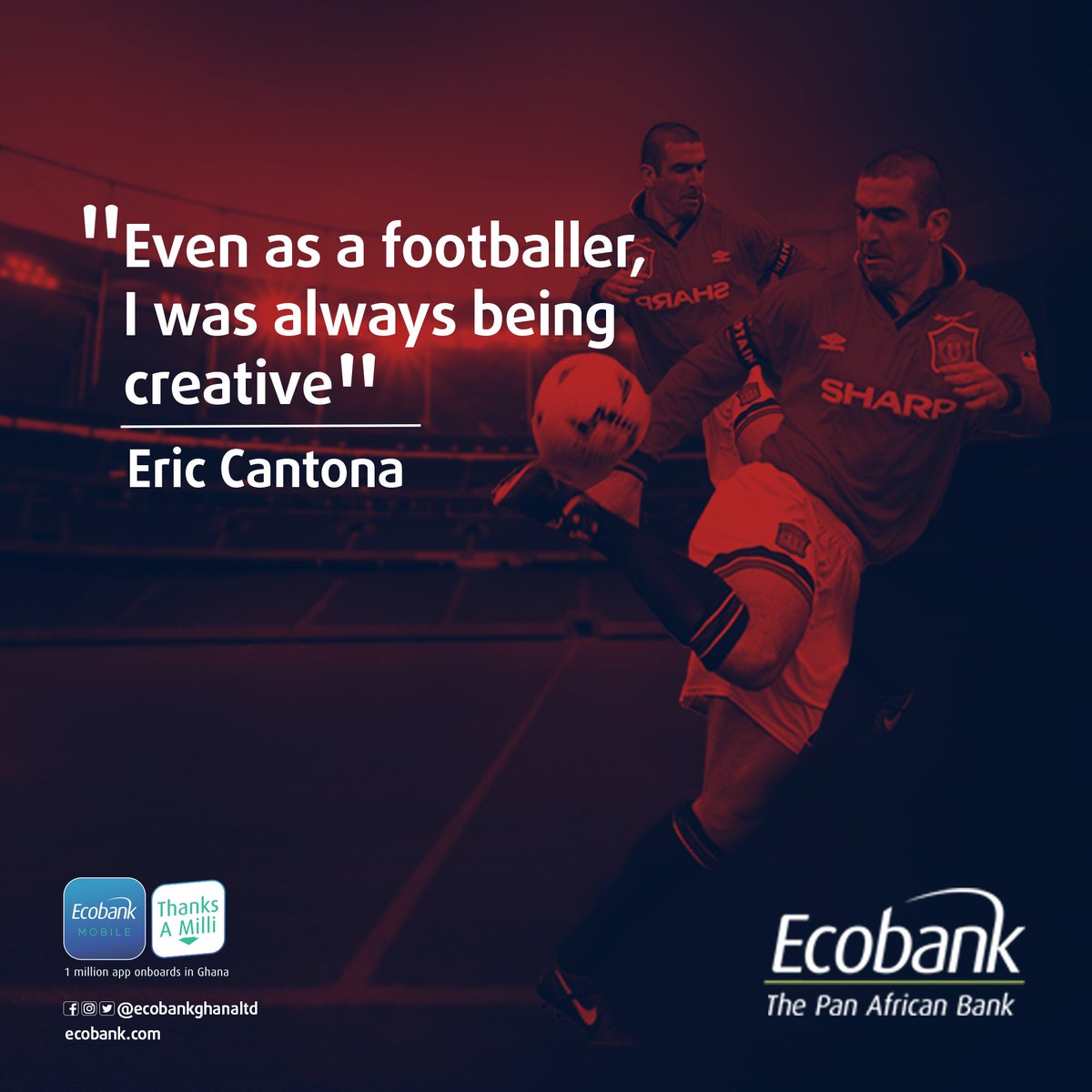 EcobankGhanaPLC's tweet image. TGIF!
Whatever you do, be creative. Creativity makes it better. #MoveOnUp
When you want creative ways to pay, think Ecobank. 😉  #LevelsDonChange 

Which soccer matches are you looking forward to this weekend?