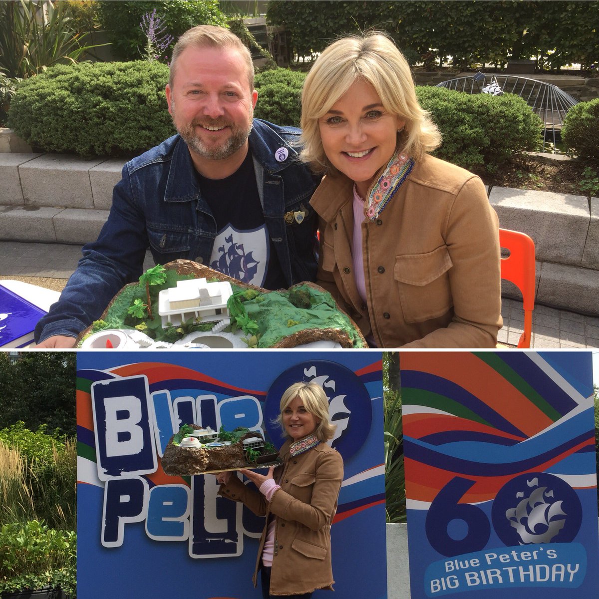 BluePeterViewer's tweet photo. With the very lovely @AntheaTurner1 yesterday with one she made earlier filming a #BluePeter segment for @BBC_ARoadshow #TracyIsland #project161018 Thank You ❤️ https://t.co/4IaTHBzDs2