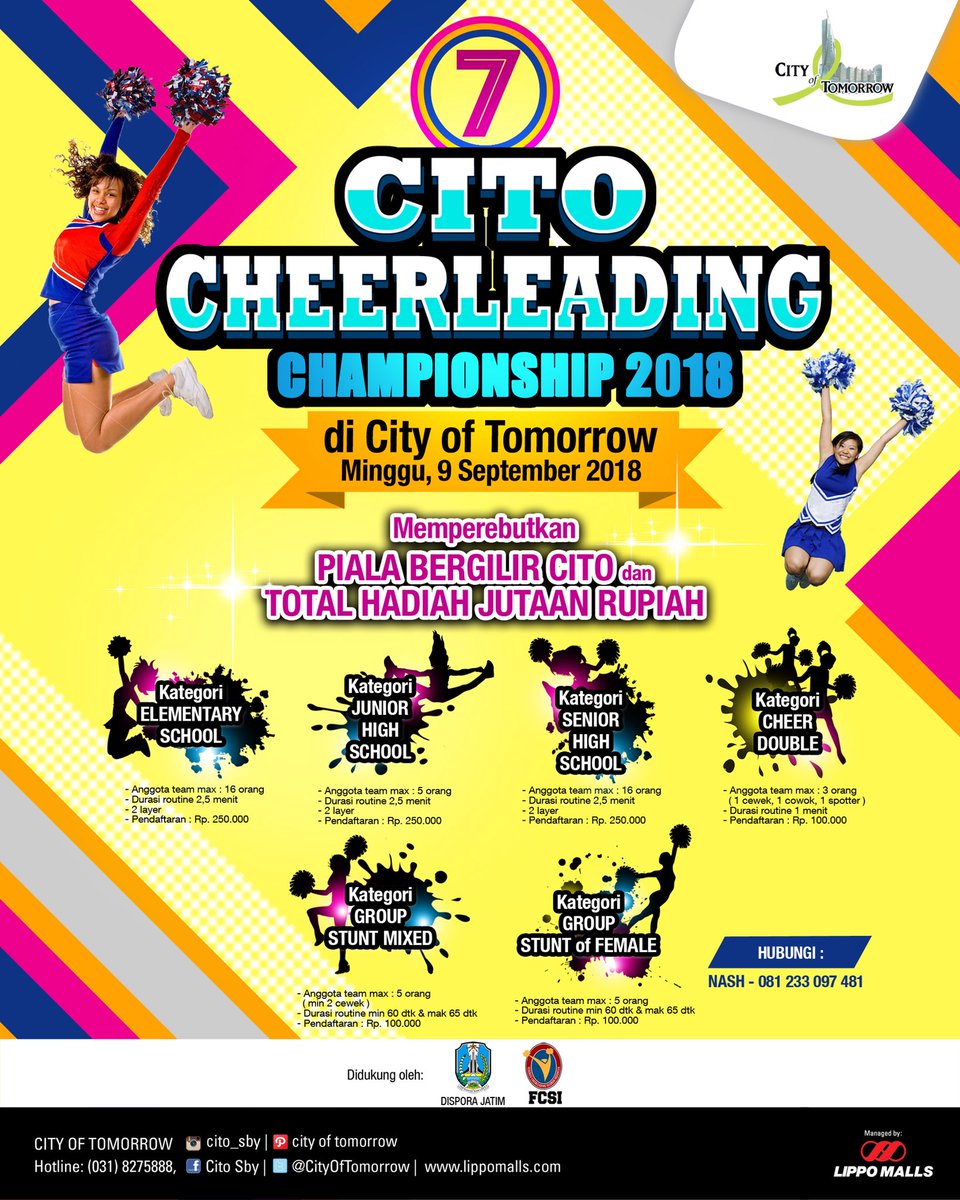 Daftarkan tim cheerleading kesayanganmu