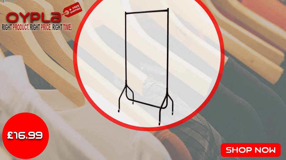 oypla's tweet image. #UniversityEssentials Check out our 3ft Garment Clothes Rail Super Heavy Duty All Metal Black, just £16.99 &amp;amp; Free UK Delivery! Get yours now: url.oypla.com/ZtN6V #oypla #inspiration #lifestyle #onlineshopping #shopping #deal #business #movingout #newhouse #unilife #university