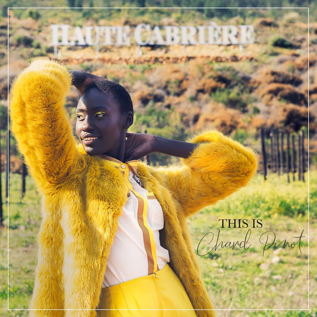crystalmodelsUG's tweet photo. Our International Top model @anyonasola1 for South Africa's favorite Chardonnay Pinot Noir  Haute Cabrière.
 Photographed by @allister.christie
 #CMAGirls #ThisisChardpinot #HauteChardonnay #yellow #Chardonnay #FashionAfrica #TopModelAfrica #ThisIsAfrica #Africa https://t.co/R7U2ZkUqcB
