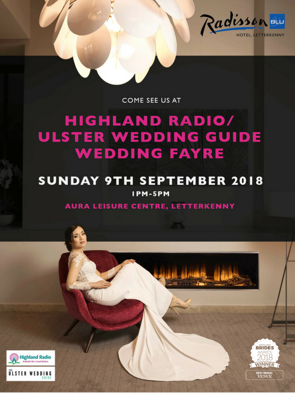 💍 In addition to our Wedding Open Day on Sunday 9th Sept, we will also be exhibiting at the <a href="/highlandradio/">Highland Radio</a> &amp; <a href="/Ulsterweddings/">Ulster Weddings</a> Wedding Fair in the Aura Letterkenny! On the day pop by our stand &amp; pick up one of our NEW wedding brochures &amp; some fab exclusive discount vouchers! 💍