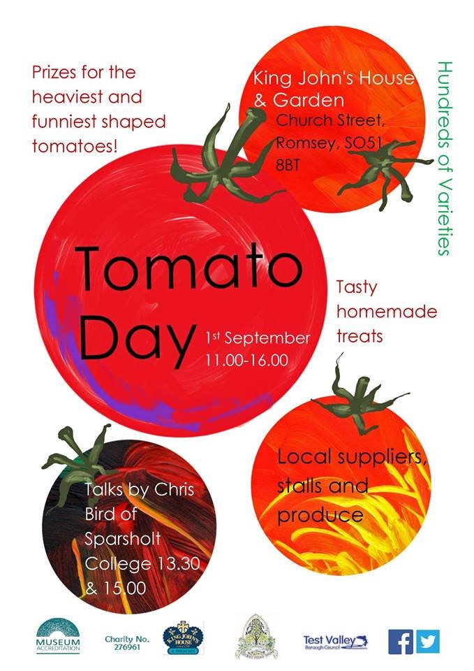 KingJohnsHouse's tweet photo. It's finally here. Find out about all things tomato @KingJohnsGarden Saturday 1st September. Tomato fun for all the family! #TinyTomato is bursting with excitement. #KJHSummerEvents. https://t.co/ewEYPpmjI8