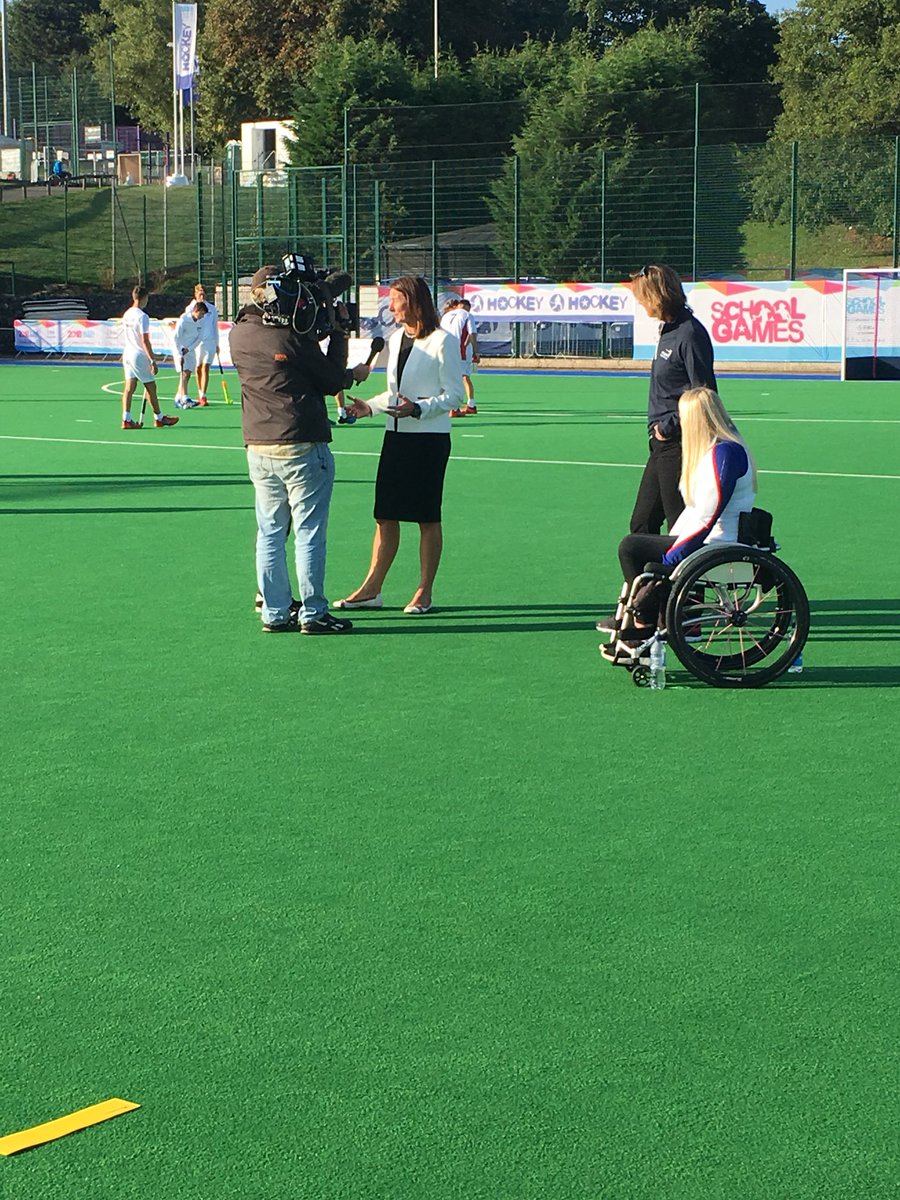 Great to have <a href="/BBCBreakfast/">BBC Breakfast</a> filming live from Hockey at #2018SG with Dame Katherine Grainger DBE <a href="/Sam_Kinghorn/">Samantha Kinghorn</a> and <a href="/AliOliverYST/">Ali Oliver</a>