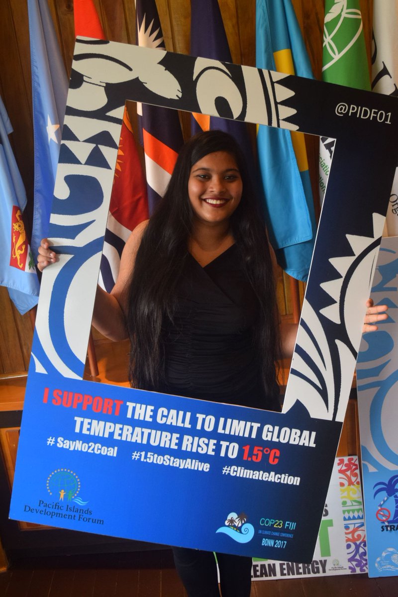 PIDF01's tweet photo. We must continue the momentum & encourage countries to honour their commitments made at the #ParisAgreement - the #youth of today #leaders of tomorrow recognize the need to reduce #emissions & say enough #coal - limiting #globaltemp rise to 1.5°C remains a united #Pacific call https://t.co/tvcoQeLHxD