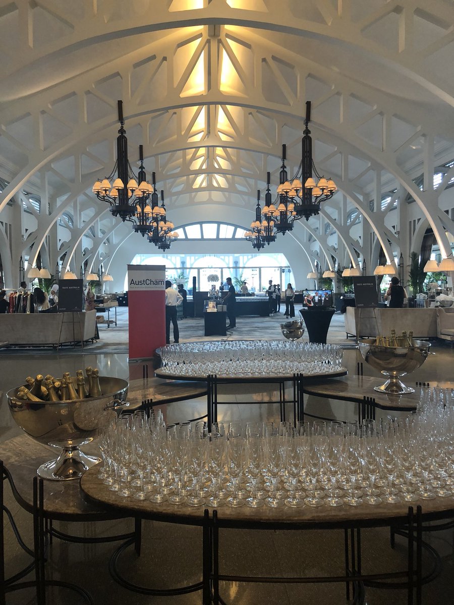 KateBaldock's tweet image. Getting ready for our @AustChamSG Australia Fare event tonight. The best of Australian food, wine, fashion, tourism and retail in Singapore 🇸🇬