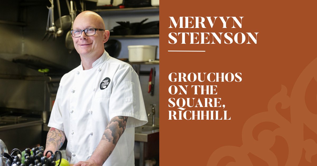 Meet award winning chef Mervyn Steenson, from <a href="/GrouchoRichhill/">GrouchosOnTheSquare</a> who will be preparing a rustic supper menu with locally sourced produce for the Harvest Supper at <a href="/armaghcider/">Armagh Cider Company</a> Using the best local artisan producers is key to the ethos of head chef <a href="/mervchef/">mervyn steenson</a> #armaghfoodandciderfest