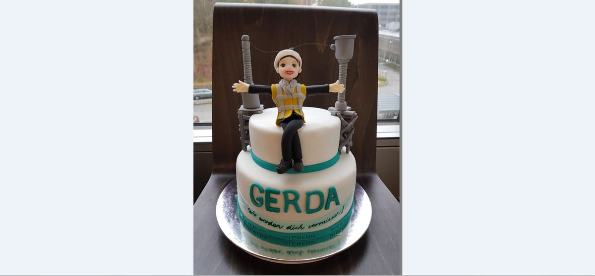 #Siemens Photo of the Week: Hand crafted cake as farewell gift for retirement of a colleague
