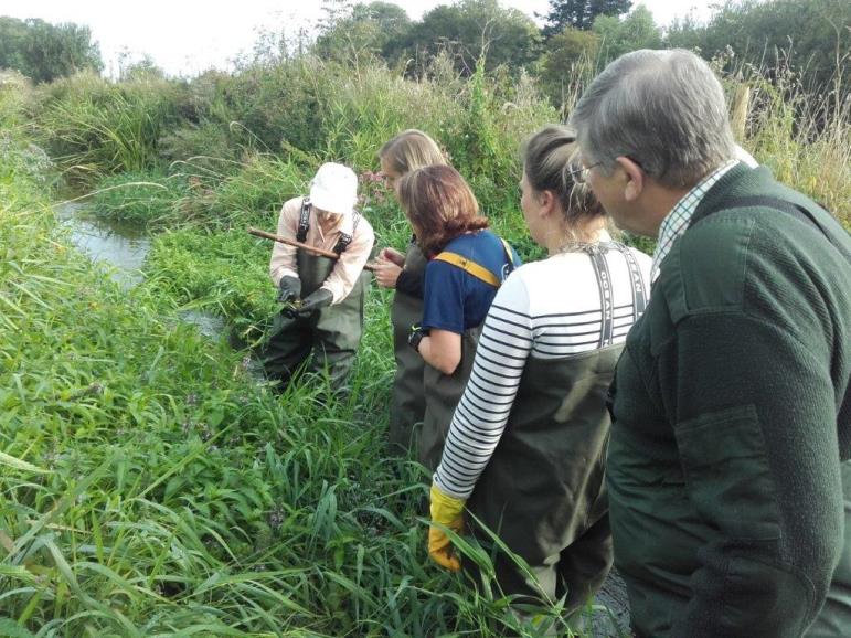 DevonWildlife's tweet photo. Thanks to volunteers from @Talevalleytrust &amp; staff from @CornishMutual for help clearing invasive himalayan balsam from River Tale as part of our #UpstreamThinking work. Great effort everyone! @SouthWestWater https://t.co/o4SY8issOV