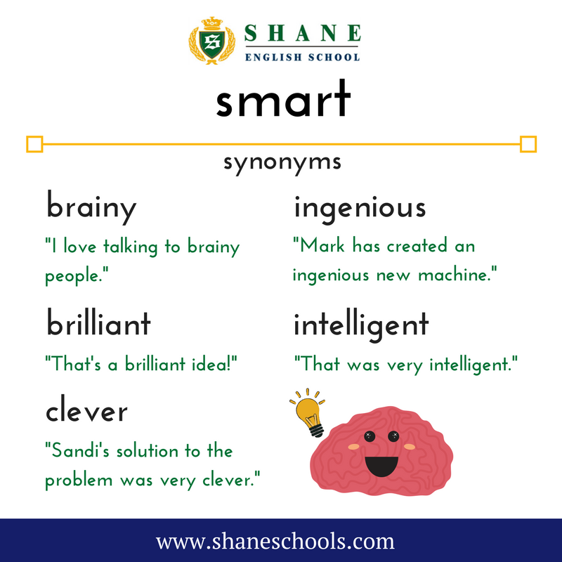 Shane English School How Do Say Someone Is Smart English Synonyms Education Vocabulary