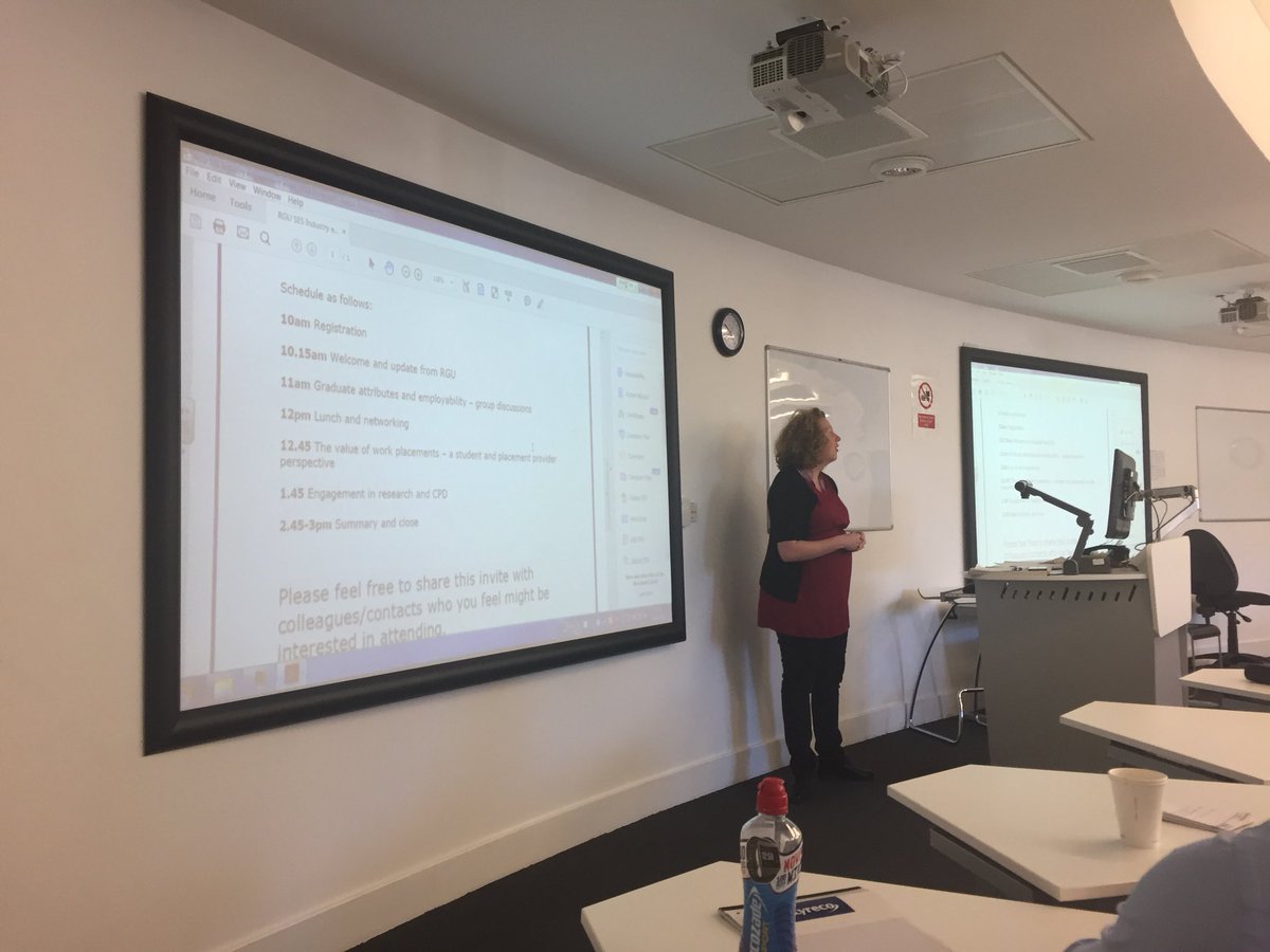 RGU_ASESandSC's tweet photo. Dr Katherine Burgess welcoming industry partners to our annual @RGUSportExSci industry event. Should be a great day. #ASES https://t.co/rNDwe5qRuD