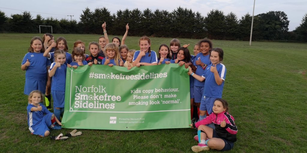 Delighted to support the #smokefreesidelines initiative. I’m sure we all want our kids to be able to enjoy their footy in a clean,safe and healthy environment 👍 @NWGFL @NorfolkCountyFA @NorfolkCYFL