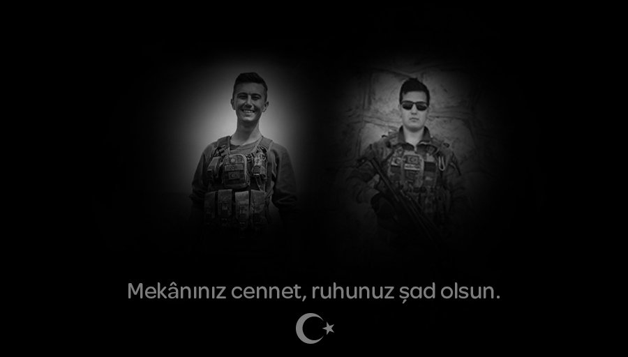 Batman’ın Kozluk ilçesinde Pkk'lılara karşı yürütülen operasyonda Şehit düşen kahramanlarımız Jandarma Uzman Onbaşı Adem Güven ve Jandarma Uzman Onbaşı Recep Turan'a Allah'tan rahmet diliyorum. 
Kahramanlarımızın ruhları şad, mekânları cennet olsun.