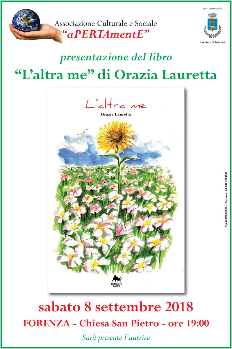 'L'altra me' di #OraziaLauretta #Presentazionedellibro #aPERTAmentE #AssociazioneCulturale #Cultura #Forenza #RegioneBasilicata #Basilicata #Basilicatacoasttocoast #Lucania #Matera #M2019 #TGRBasilicata