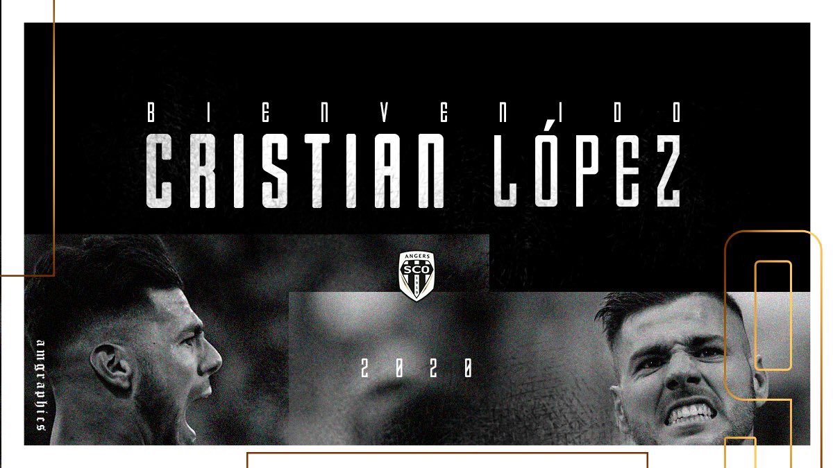 MercatoSCO's tweet image. ❕📝[#OFFICIEL]⏳ 🇪🇸#Cristian López (29 ans), attaquant, laisser libre après son départ du @RCLens s'engage avec @AngersSCO pour 2️⃣ saisons !👏🏼

Il portera le numéro 9️⃣.

Bienvenido Cristian !⚜️⚪️⚫️

🔁 #MercatoSCO
🖌 @AMGraphics49
