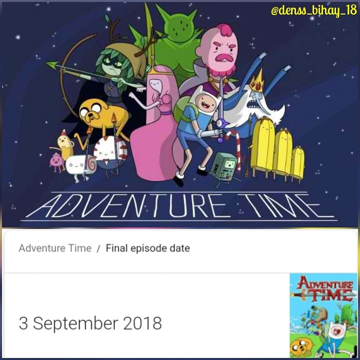 denss_bihay_10s's tweet photo. The Series Finale of the #1 Cartoon Network show, Adventure Time has finally here!! Catch it on Monday, September 3rd on Cartoon Network!
.
#AdventureTime #TheUltimateAdventure #ComeAlongWithMe #SeriesFinale #AdventureTimeSeriesFinale #CartoonNetwork #DB0831 https://t.co/h8uNjVevxg