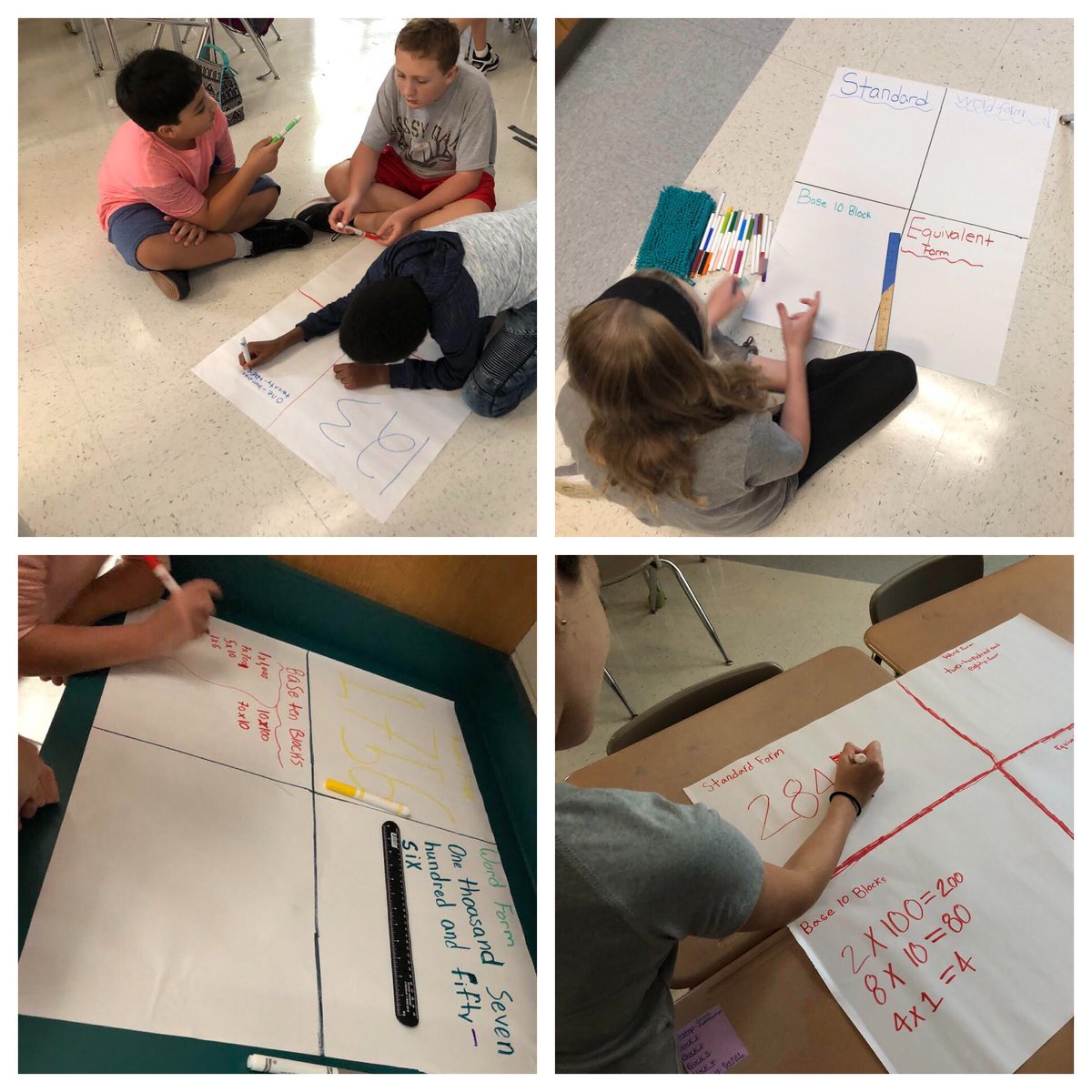 Creating base 10 posters in 6th grade math class. #organizinginformation #mathcollaboration <a href="/ClaytonMSEagles/">Clayton Middle</a>